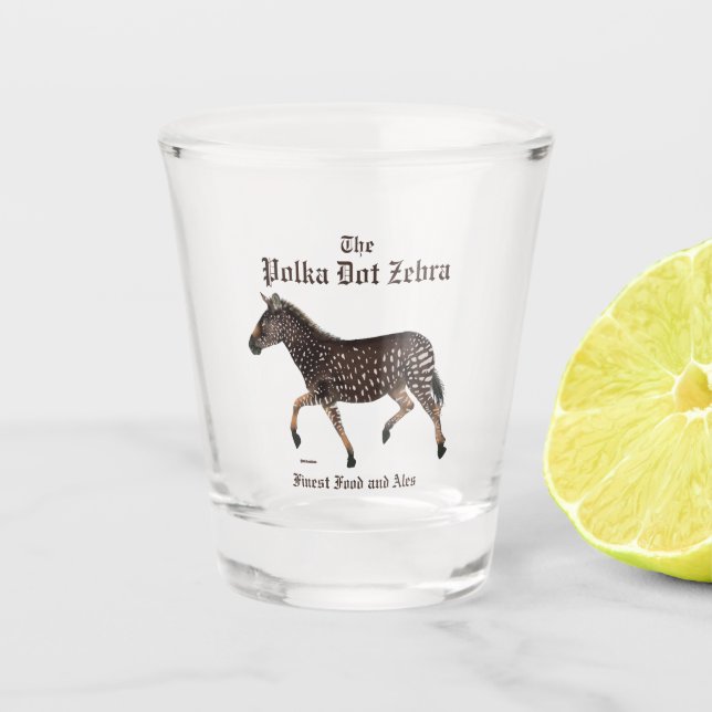 Vaso De Chupito Polka Dot Zebra English Pub (Anverso)