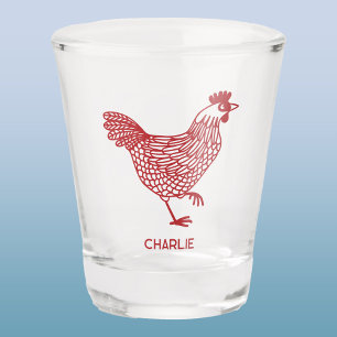 Vaso De Chupito Pollo Hen Personalizado