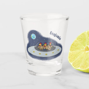 Vaso De Chupito Pollos divertidos en el ilustracion del personaliz