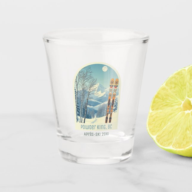 Vaso De Chupito Polvo King BC vidrios de esquí de Canadá (Anverso)