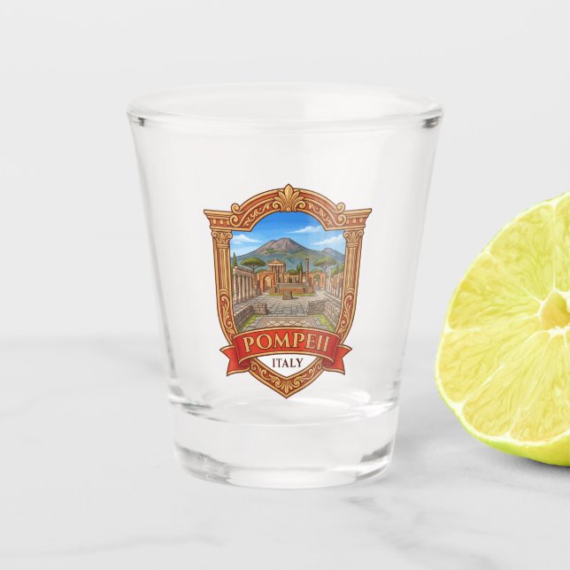 Vaso De Chupito Pompeya Italia (Anverso)