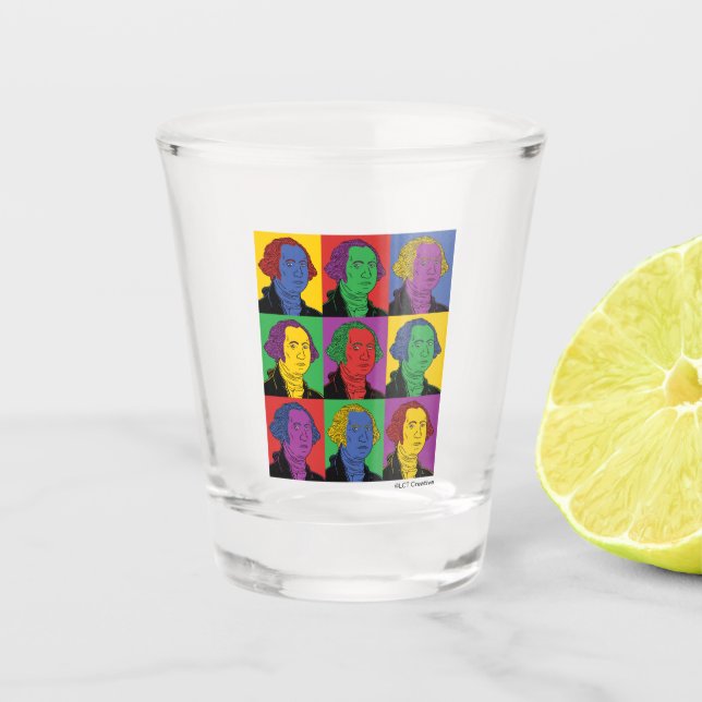 Vaso De Chupito Pop Art George Washington (Anverso)