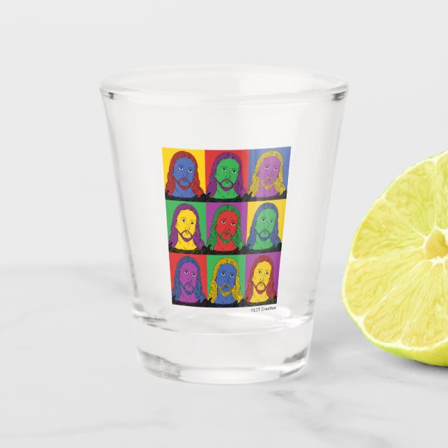 Vaso De Chupito Pop Art Jesus (Anverso)