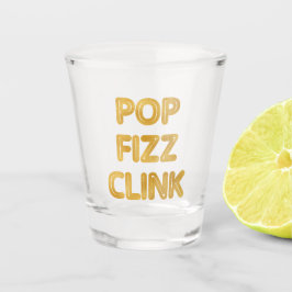 Vaso De Chupito Pop Fizz vincula tipografía moderna víspera de Año