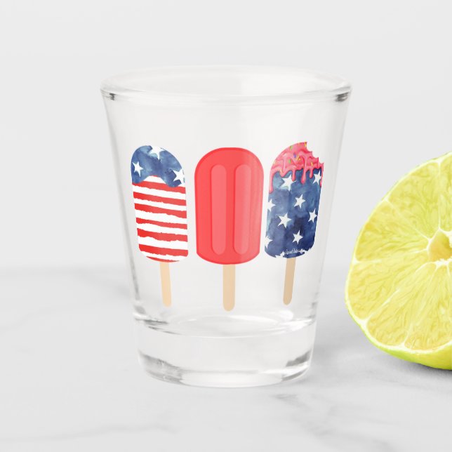 Vaso De Chupito Popsicle Patriótico (Anverso)