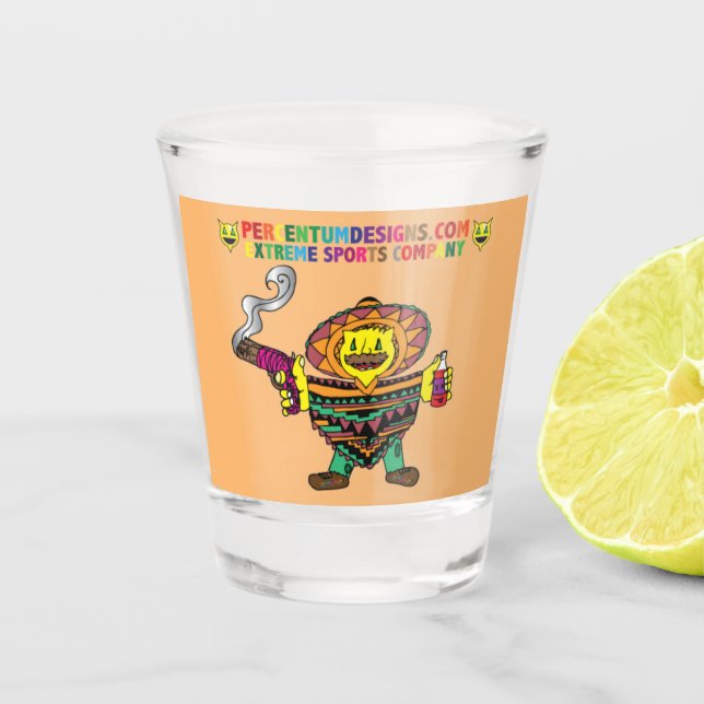 Vaso De Chupito Porcentaje mexicano (Anverso)