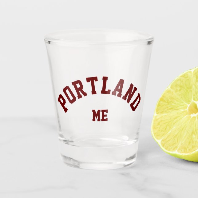 Vaso De Chupito Portland, Maine (Anverso)