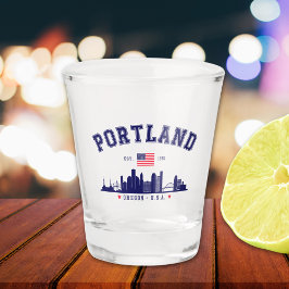 Vaso De Chupito Portland's Urban Silhouette