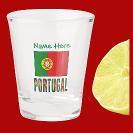Vaso De Chupito Portugal Bandera portuguesa verde personalizada