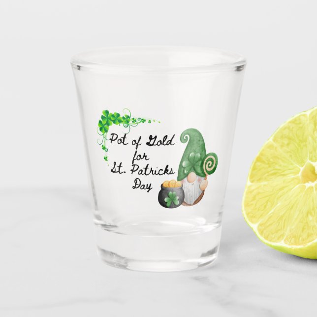 Vaso De Chupito Pot of Gold Leprechaun on a (Anverso)