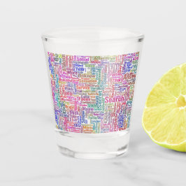 Vaso De Chupito Pregunta Apprendre Nuage MotssTexte Motif Mensaje