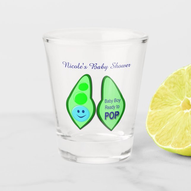 Vaso De Chupito Preparado para hacer aparecer al bebé Personalizad (Anverso)