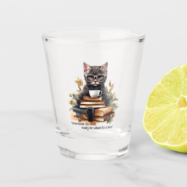 Vaso De Chupito Preparado Para La Escuela Como Un Jefe (Anverso)