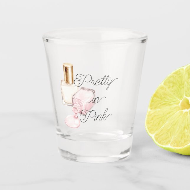 Vaso De Chupito Pretty in Pink White Nail Polish (Anverso)