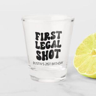 Vaso De Chupito Primer disparo legal Retro Personalizado negro 21 