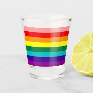 Vaso De Chupito Primera bandera del orgullo arcoiris