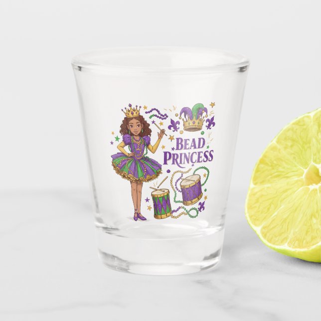 Vaso De Chupito Princesa de las cuentas - Mardi Gras (Anverso)