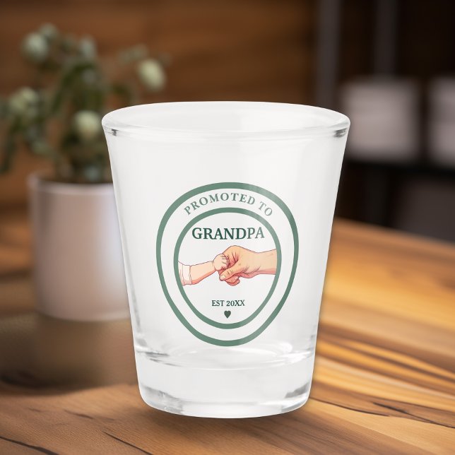 Vaso De Chupito Promoted to Grandpa Est. 20XX Shot Glass (Subido por el creador)