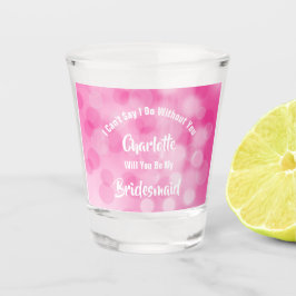 Vaso De Chupito Propuesta de la dama de honor Bubbly Sparkly Pink
