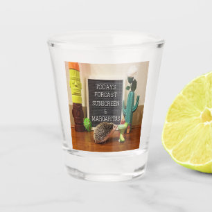 Vaso De Chupito Protector Solar de Erizo y Margaritas