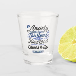 Vaso De Chupito Proverbios 12:25 Versículo Bíblico – Arte de Palab