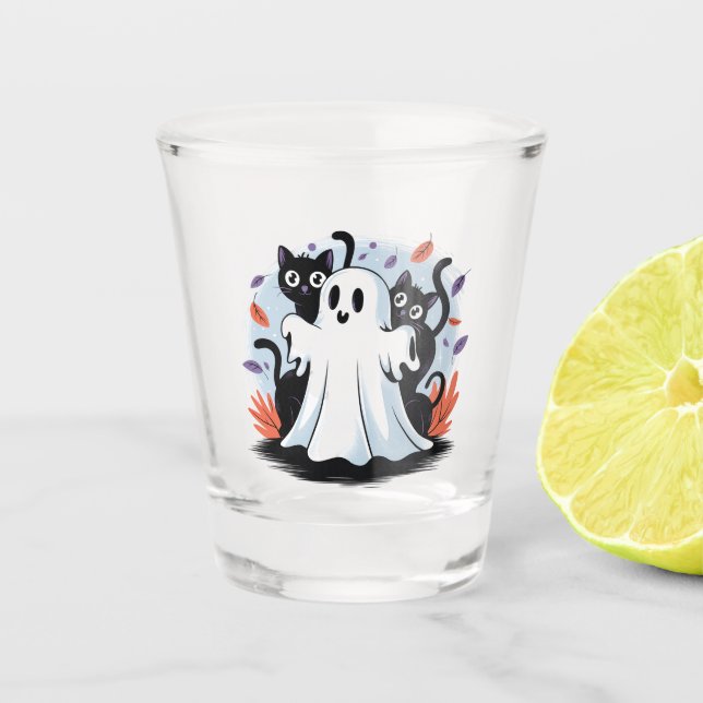 Vaso De Chupito Provocación nocturna de Halloween (Anverso)