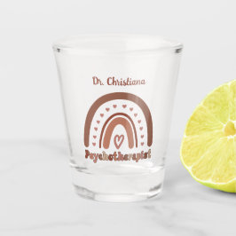 Vaso De Chupito Psicoterapeuta Boho Rainbow personalizado