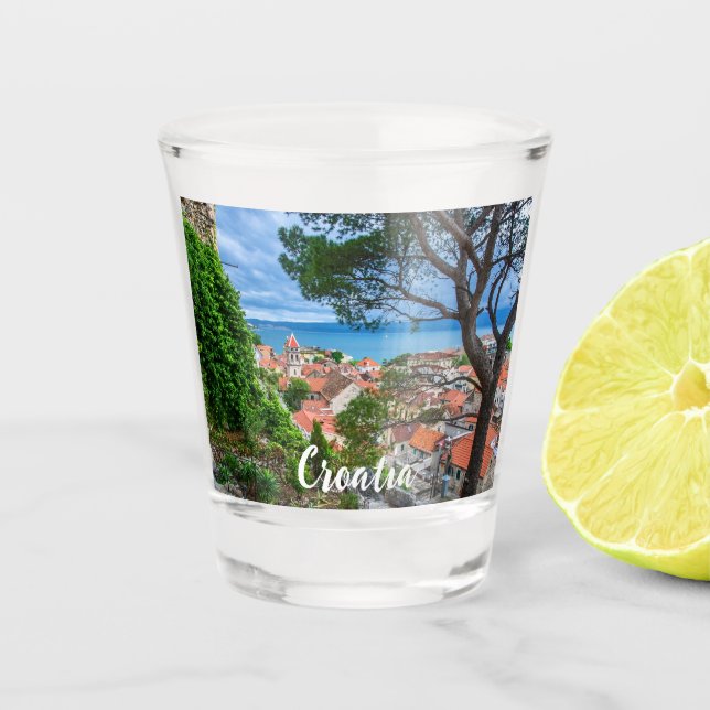 Vaso De Chupito Pueblo croata de Omis (Anverso)