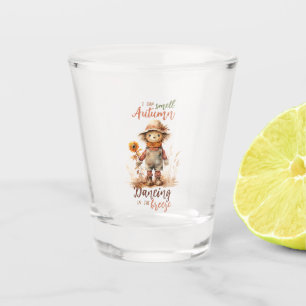 Vaso De Chupito Puedo oler el otoño - Espantapájaros y girasoles r
