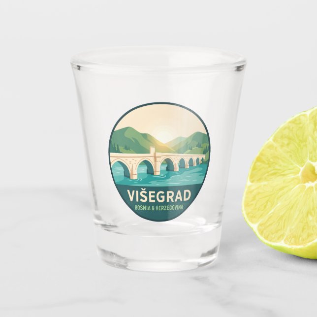 Vaso De Chupito Puente Mehmed Paša Sokolović (Anverso)