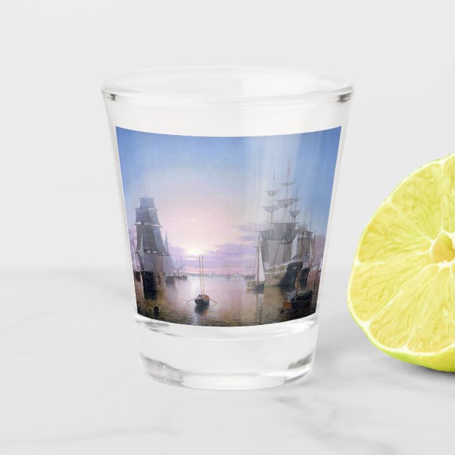 Vaso De Chupito Puerto de Boston 1850 (Anverso)