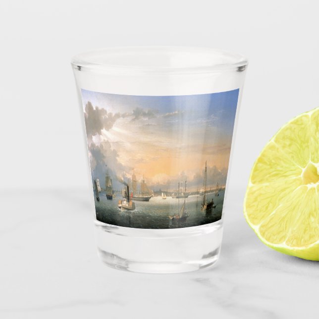 Vaso De Chupito Puerto de Boston 1854 (Anverso)