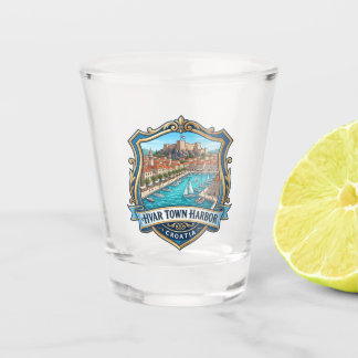 Vaso De Chupito Puerto de la ciudad de Hvar Croacia