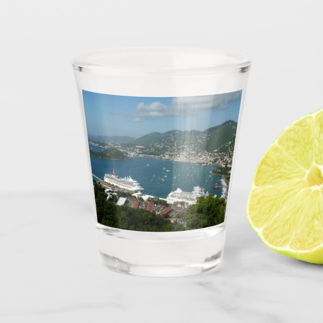Vaso De Chupito Puerto de St. Thomas Islas Vírgenes Estadounidense (Anverso)