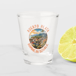 Vaso De Chupito Puerto Plata República Dominicana Sunset Retro