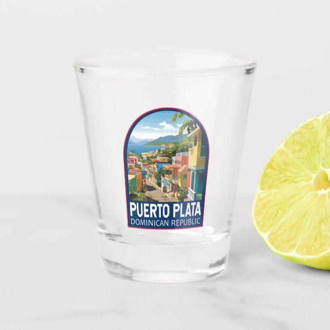 Vaso De Chupito Puerto Plata República Dominicana Viaje de arte (Anverso)