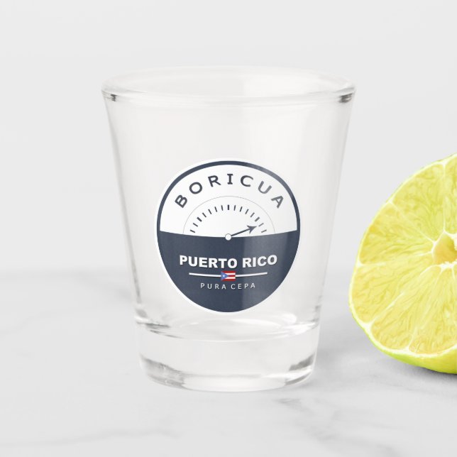 Vaso De Chupito Puerto Rico Boricua de Pura Cepa (Anverso)