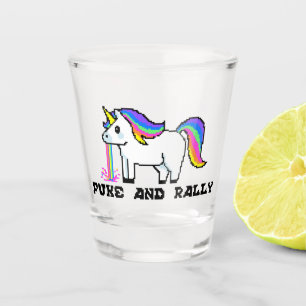 Vaso de chupito Puke & Rally Rainbow Unicorn   Pix