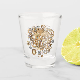 Vaso De Chupito Pulpo Steampunk Retro Fantasía Mecánica