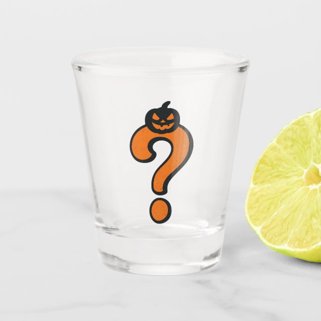 Vaso De Chupito Pumpkin Halloween Question Mark Shot Glass (Anverso)