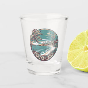 Vaso De Chupito Punta Cana Insignia de Arte de Viaje de República