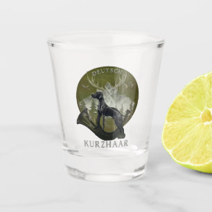Vaso De Chupito Puntero alemán de corta duración , logotipo de caz