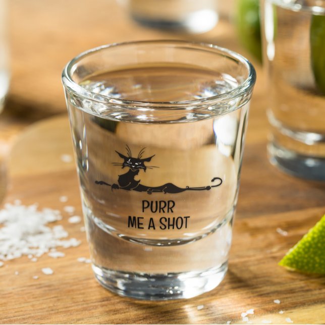 Vaso De Chupito Purgarme un gato gracioso (Subido por el creador)