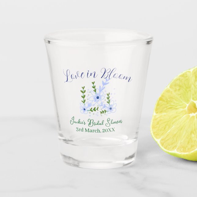 Vaso De Chupito Purple boho love in Bloom bridal shower name retro (Anverso)