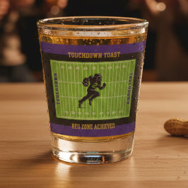 Vaso De Chupito Purple Football Sports Party Red Zone Toast