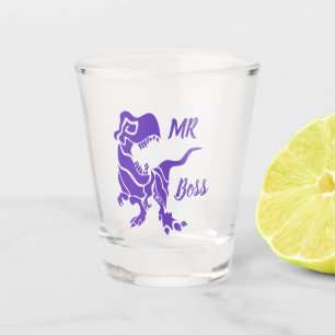 Vaso De Chupito Púrpura Trex el jefe Dino