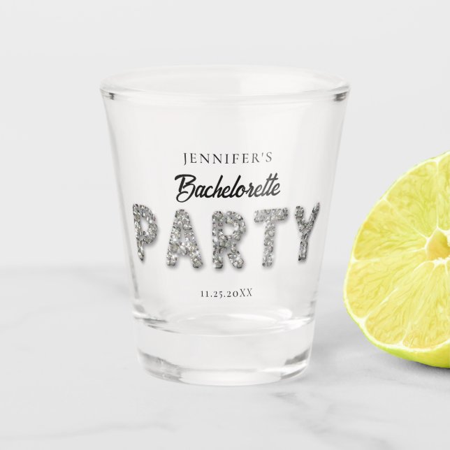 Vaso De Chupito Purpurina caprichoso esparce fiesta divertida de s (Anverso)