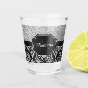 Vaso De Chupito Purpurina Damask