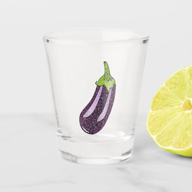 Vaso De Chupito Purpurina Eggplant (Anverso)
