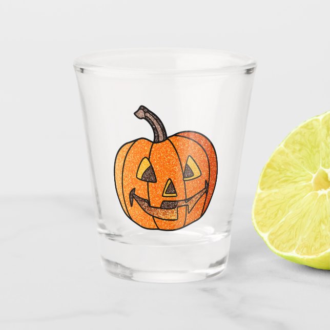 Vaso De Chupito Purpurina Jack O'Lantern (Anverso)